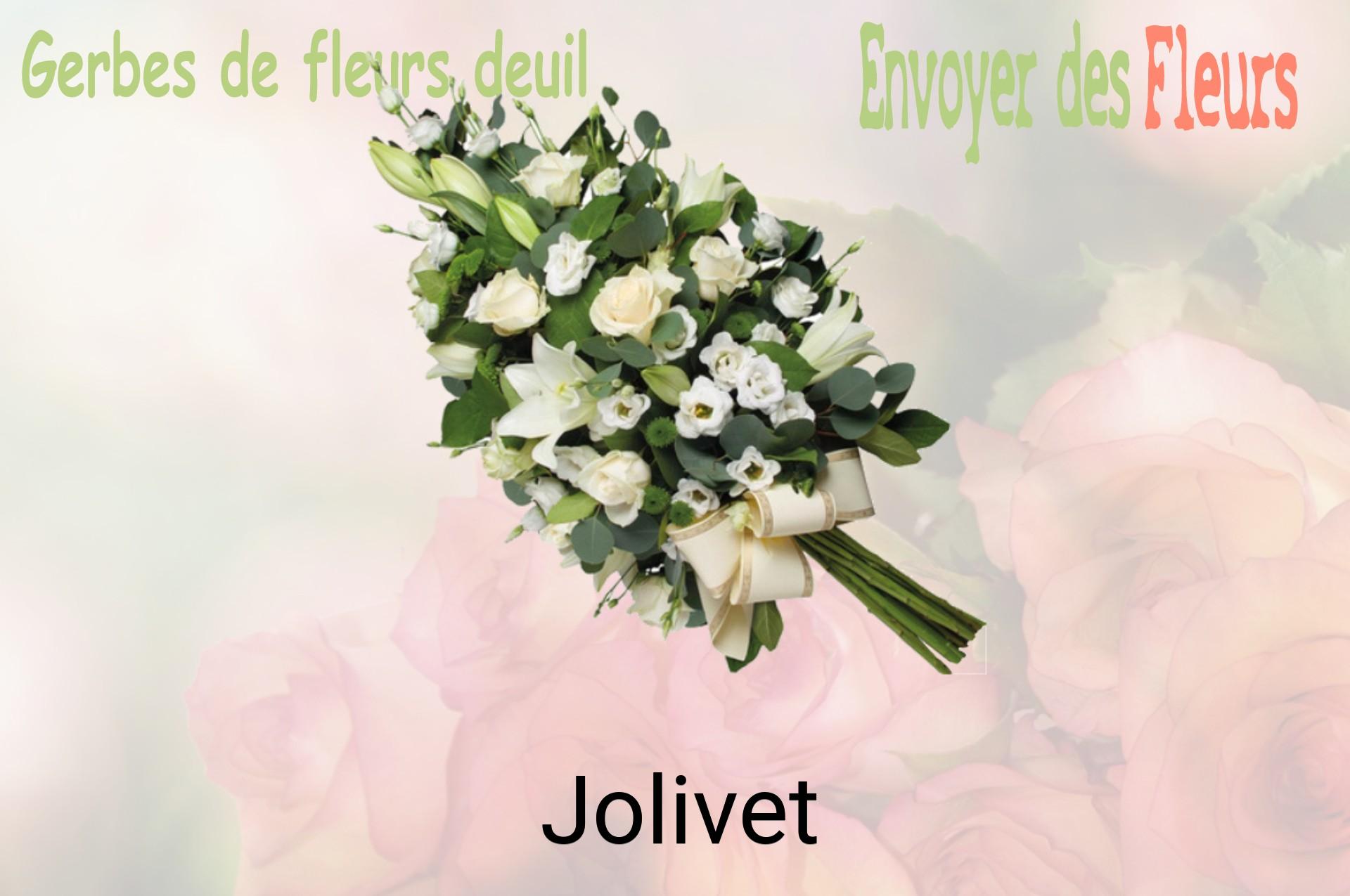 Gerbe de fleurs de deuil livrée à Jolivet